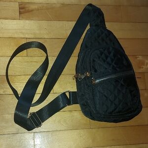 Black Quilted Crossbody Bag